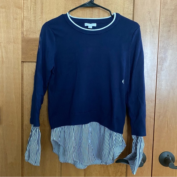 •New York & Company•Navy Striped Sweater•XS• - Picture 1 of 13
